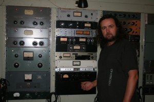 Adjusting the Fairchild before a vocal recording